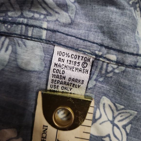 Pierre Cardin Floral Blue Vacation Button-Up Shirt - Picture 4 of 8